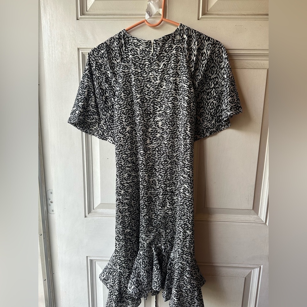 Ted Baker London Black & White Abstract Print Dress (Size 3 / US 8)